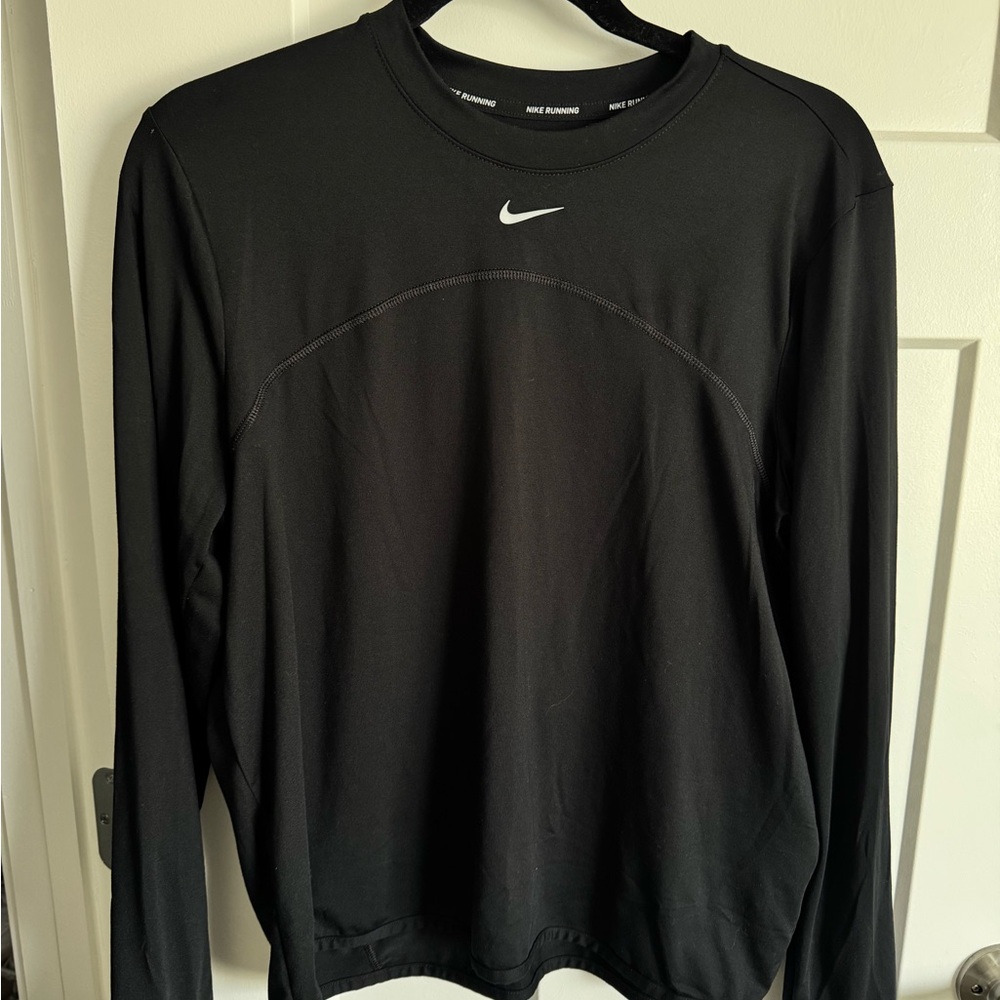 Nike Running Dri-FIT Long Sleeve Top Black unisex Large Athletic Thumbholes